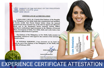Experience Certificate